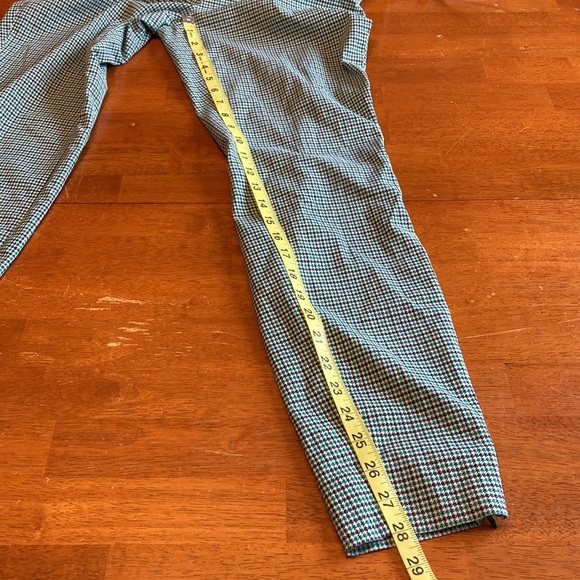 The Limited Womens Sz 6R Extra Stretch Skinny Trousers Green Purple White Check - Picture 15 of 15